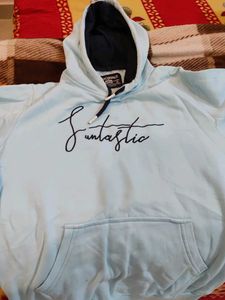 Light Blue Graphic Hoodie