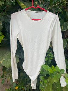 White Backless Bodysuit