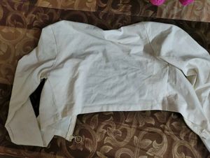 White Cropped Jacket