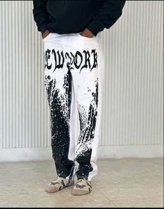 New York Print Jeans