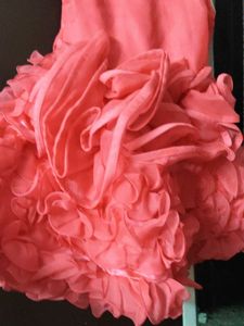 Coral Ruffle Party Dress