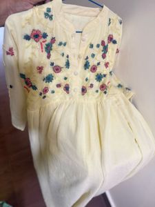 Yellow Embroidered Dress