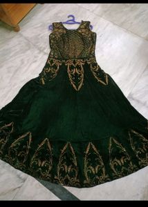green Gown party wear dress