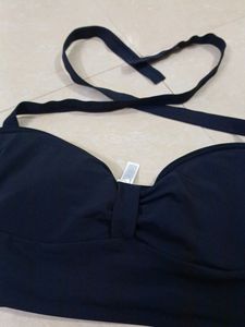 Black Tie Up Bikini Kum Top