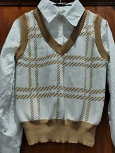 ⋆˚✿˖°Plaid Knit Vest Top⋆˚✿˖°