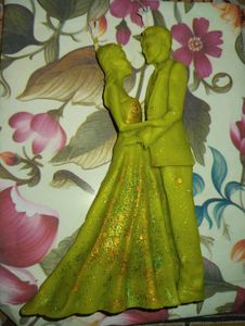 Vintage Wedding Couple Candle