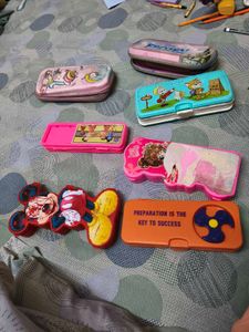 Combo Of 7 Pencil Box &amp; Poches In Good Condition