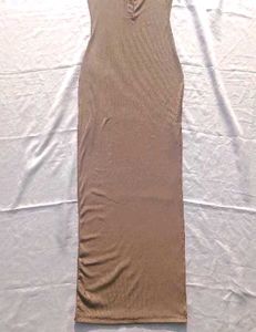Brand New (Newme) Solid Slit Ribbed Dress