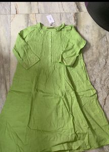 Two pretty handwork green and pink kurtis