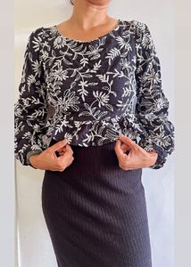 ZARA XS Floral Backless Top