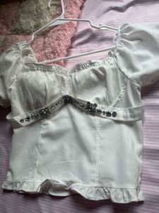White Classy Top