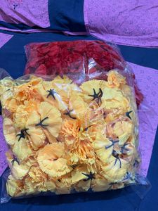Yellow Flower Garland Ganpati Decorations New