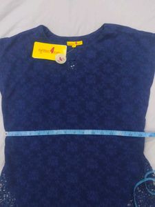 Navy Blue Net Style Top