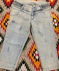 Sale 🔥Unisex Blue Denim Capri