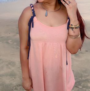 Pink Babydoll Mini Dress