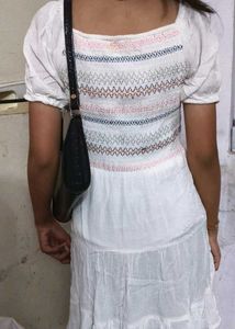 White Embroidered Dress