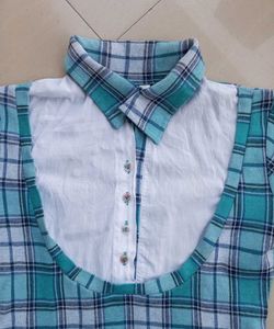 Plaid Top with Collar