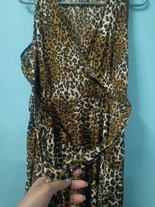 Leopard Print Party Wear Dress
