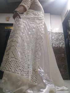 Elegant Off-White Embroidered Anarkali