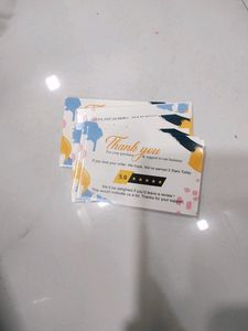 Printed Courier Bag And Thanks Card