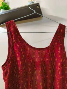 Red Printed Dress