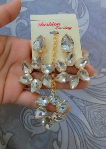 Crystal Earrings ( Set of 2 pairs )