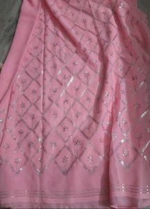 Beautiful party wear saree with Jewelry