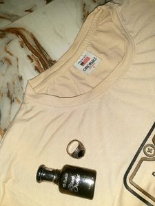 Versace on front print with leather touch