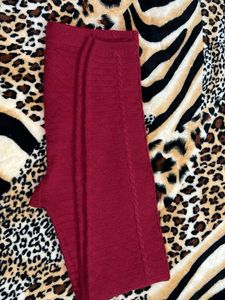 Maroon Woolen Leggings