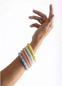 Colorful Pearl Bangles (Set of 5)