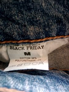 Black Friday Stone-Washed Blue Denim Women&#39;s Boot