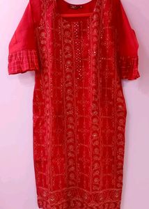 Red Sharara Suit