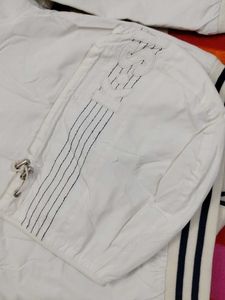 K-Swiss White Striped Jacket