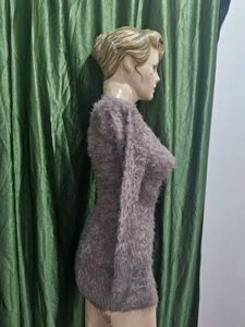 Fluffy Knit Mini Dress