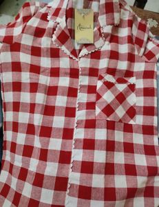 Pinteresty Red Checkered Pajama Set