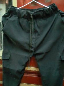 Black Cargo Joggers