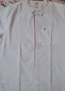 White Shirt with Striped Detail - XL