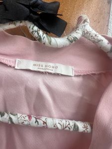 MISS HONG Pink Bow Blouse