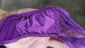 Purple Lace Thong