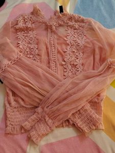 Pink Lace Top