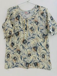 Chikankari Kurti &amp; Cotton Floral Printed Short Kur