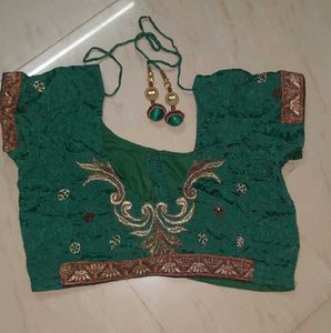 Gorgeous Embroidered Peacock Colour Saree