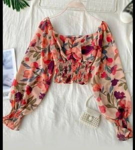Flower print top