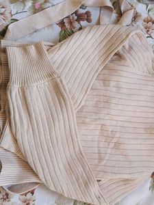 Beige Wrap Sweater