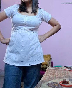 Square Neck Lace Top