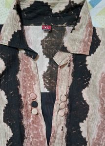 Striped Tie-Front Blouse
