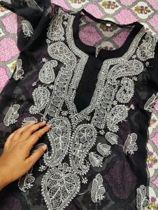 Elegant Black Georgette Kurta