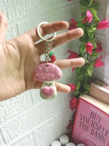 Cute Mushroom Keychain- HANDMADE