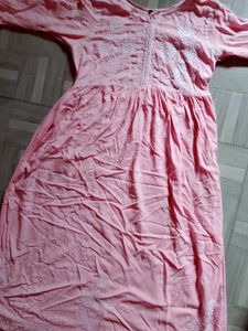 Women's Chickankari Anarkali Kurta