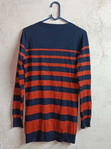 Stylish Winter Striped Cardigan Sweater